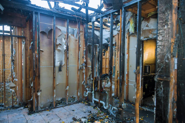 Professional Fire Damage Restoration technician working in Dublin, OH